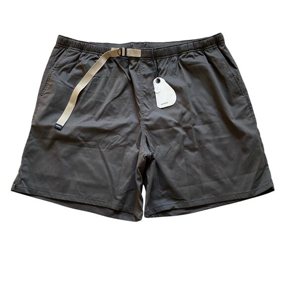 Prana Stretch Zion Pull-On Short 7" Mens XXL Dark Iron 5" Relaxed Fit Adjustable - Picture 1 of 7